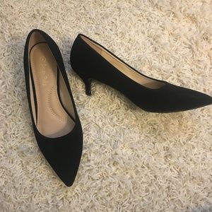 Black Kitten Heel Pumps
